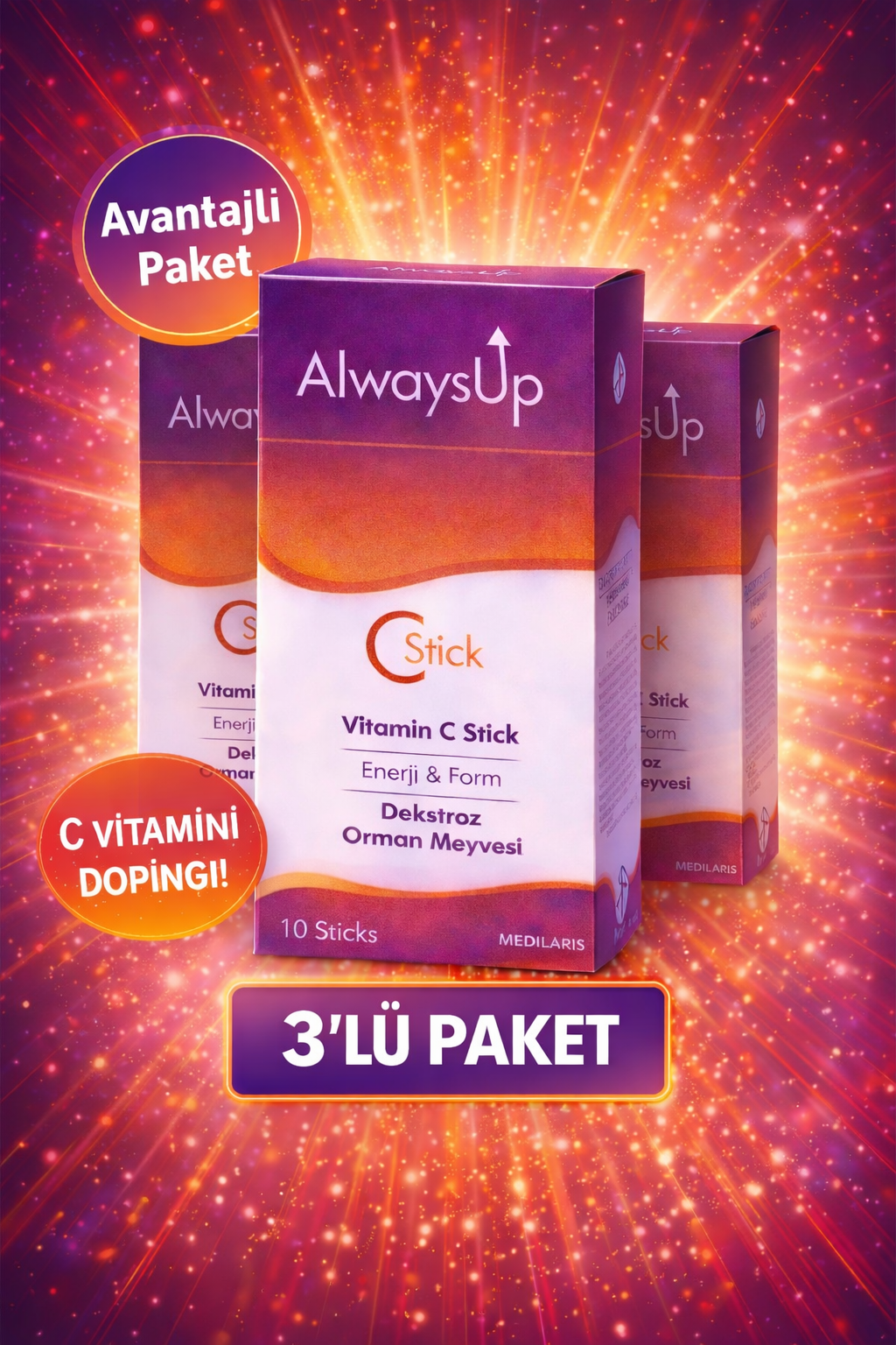 AlwaysUp C Stick – 3’lü Paket ( En Çok Tercih Edilen)