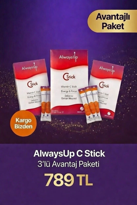 ⭐ En Çok Tercih Edilen Paket – AlwaysUp C Stick (3’lü)
